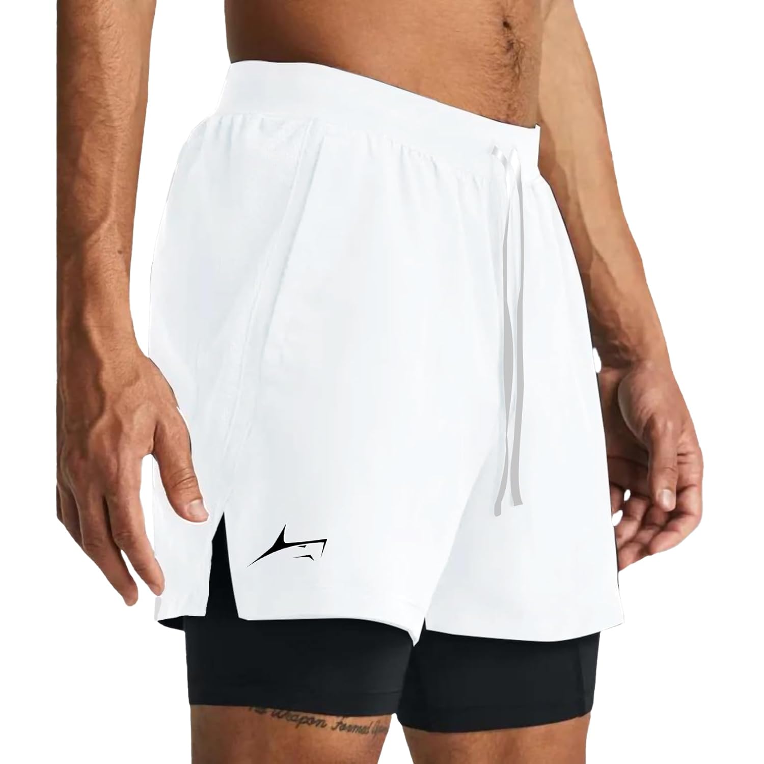 PROSHARX 2 in 1 Active Dual Shorts with Inner Tights Layer | Men's Double Layer Short for Running, Gym & Sports - Image 2