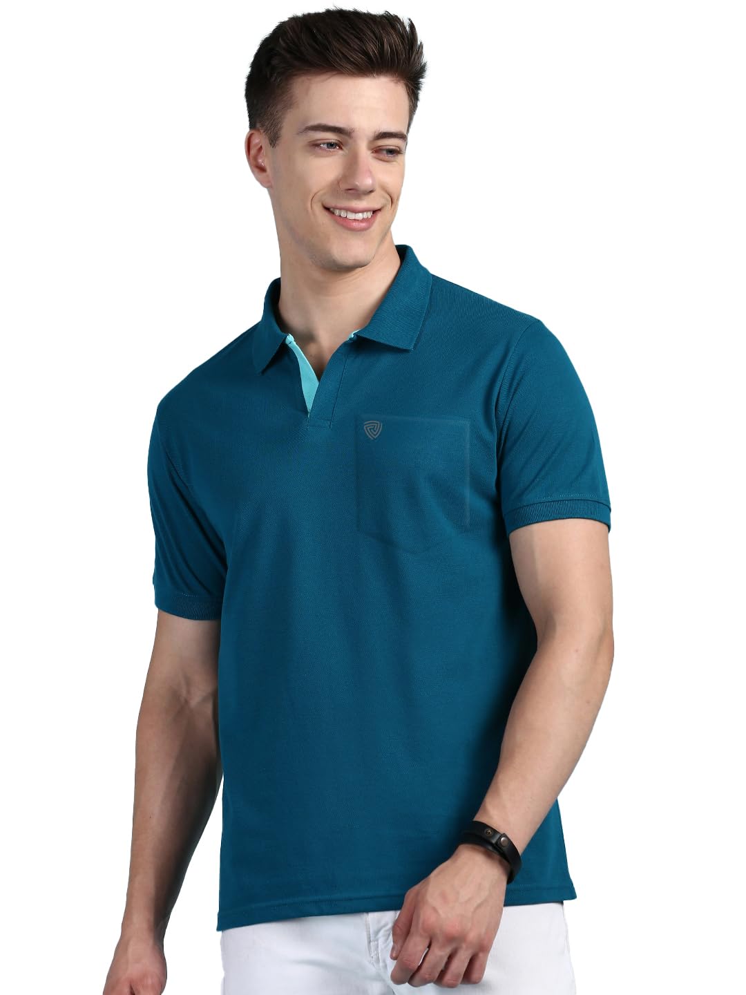 Lux Cozi Men's Half Sleeve Soild Casual Regular Fit T-Shirt with Chest Pocket | Polo Tshirt for Men - Image 16