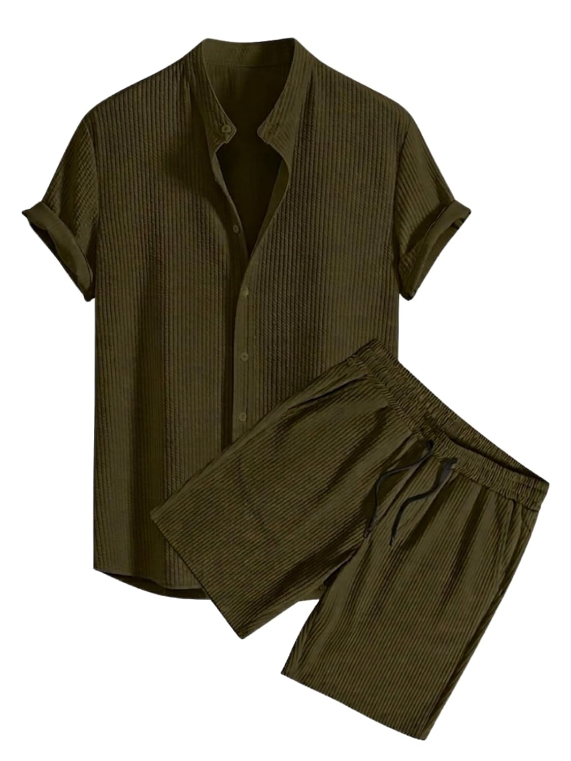 GRECIILOOKS Co-ord Set for Men Solid POLY LYCRA BLEND T-Shirt & Shorts Nightwear Set | Summer Loungewear, Beachwear & Night Suit for Daily Comfort
