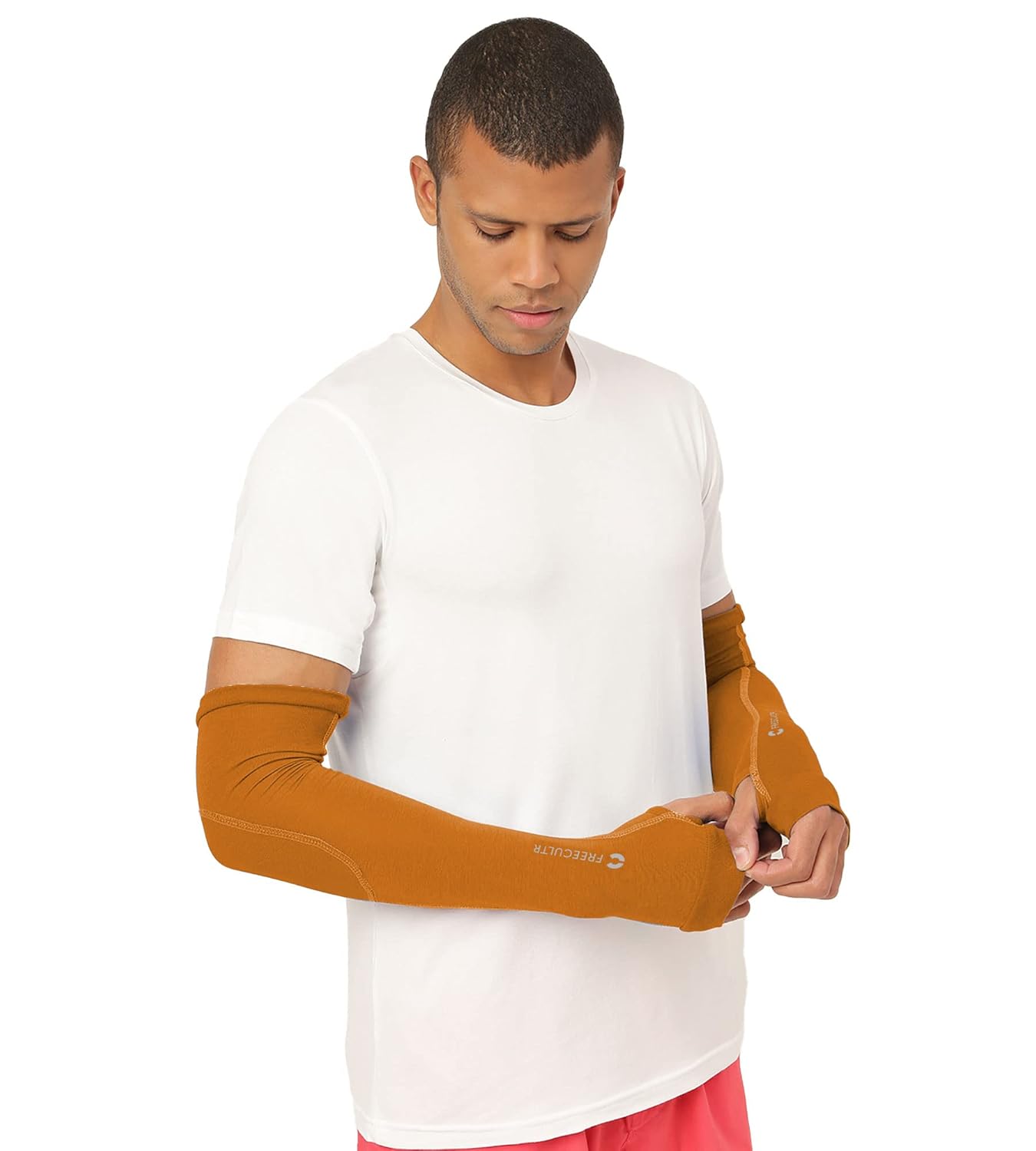 Freecultr Unisex Breathable Bamboo Cotton Antibacterial Arm Sleeves with Built-in Gloves | Soft, Sweat-Wicking & Skin-Friendly - Image 10