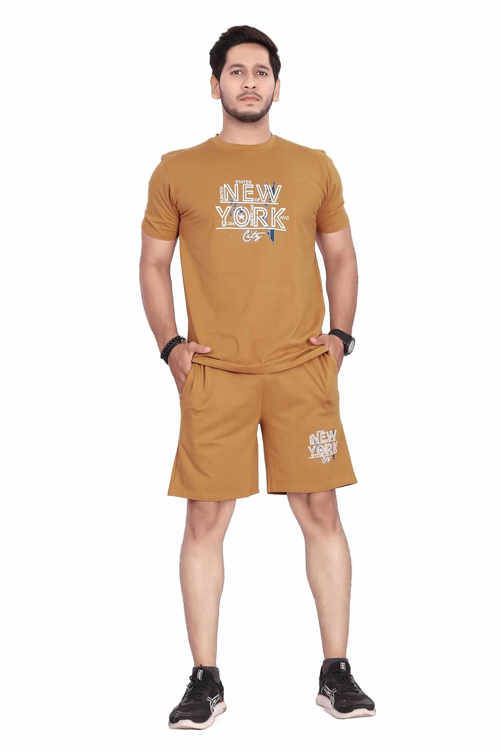 Men's Cotton Printed Night Suit Set of Top & Shorts|| Men's Pyjama Set || T-Shirt and Shorts Set for Men || Night Wear for Men || Night Suit for Men - Image 8