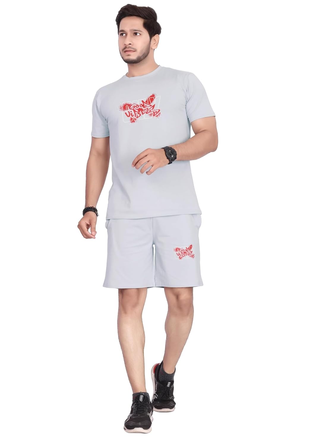 Men's Cotton Printed Night Suit Set of Top & Shorts|| Men's Pyjama Set || T-Shirt and Shorts Set for Men || Night Wear for Men || Night Suit for Men - Image 9