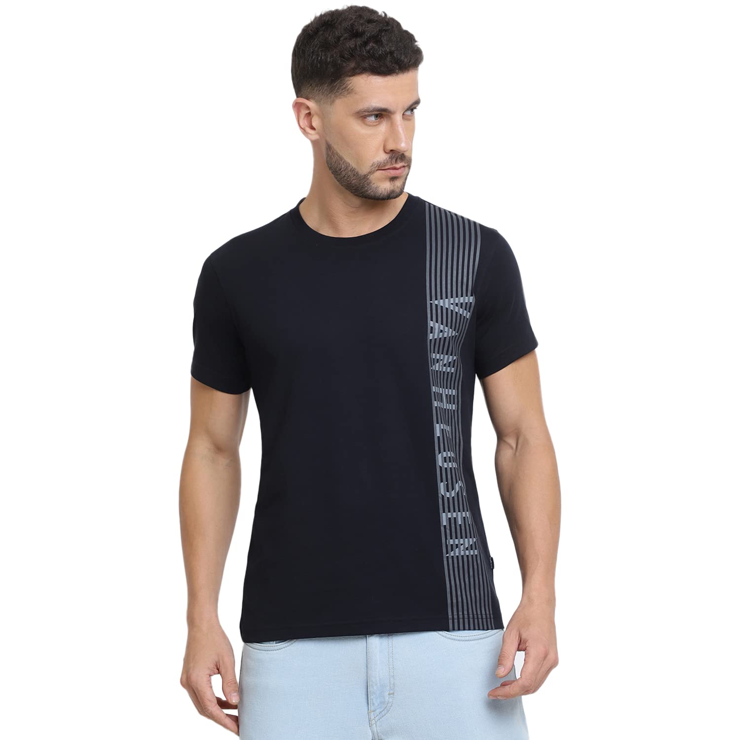 Van Heusen Men's Cotton Regular Fit Athleisure Ultra Soft T-Shirt - Crew Neck, Short Sleeve - Image 3
