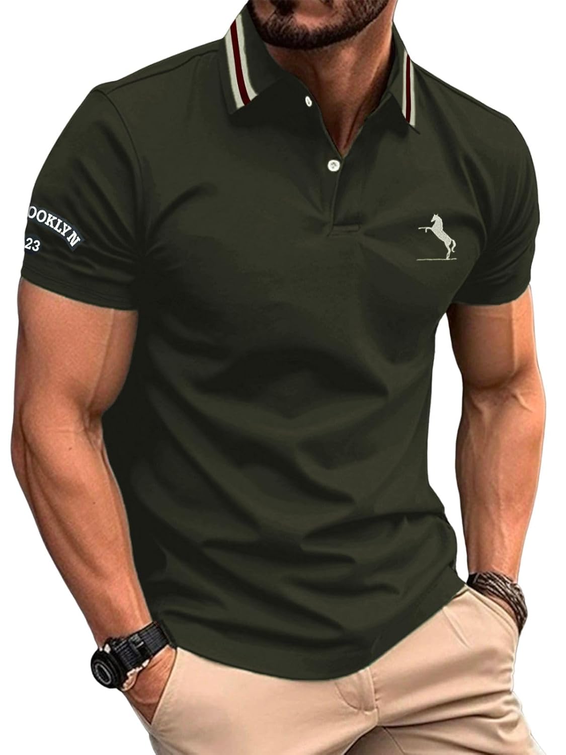 GRECIILOOKS Polo T-Shirt for Men – Cotton Short Sleeve Regular Fit Tee | Perfect for Golf, Travel & Outdoor Casual Look (Available in Plus Size) - Image 4