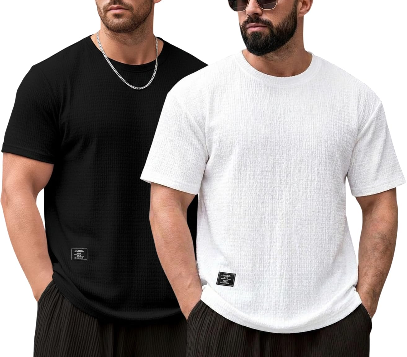 RodZen Men's Polycotton Regular Fit Half Sleeve Texture Print Round Neck T-Shirt - Image 12