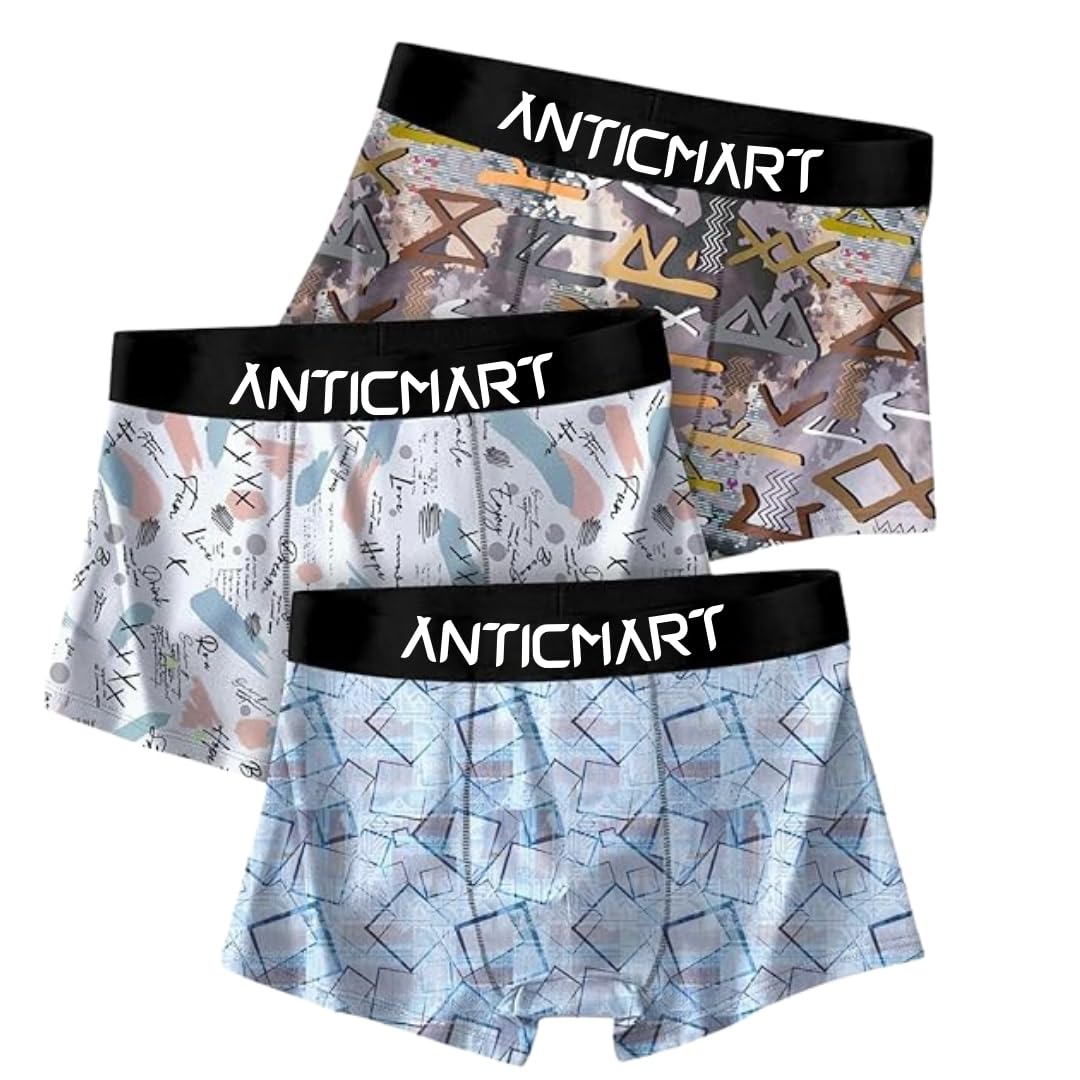 Men's Extra Thin Elastic Ice Silk Underwear – Long, Comfortable, Breathable Boxer Brief Trunks (Pack of 3) - Image 6