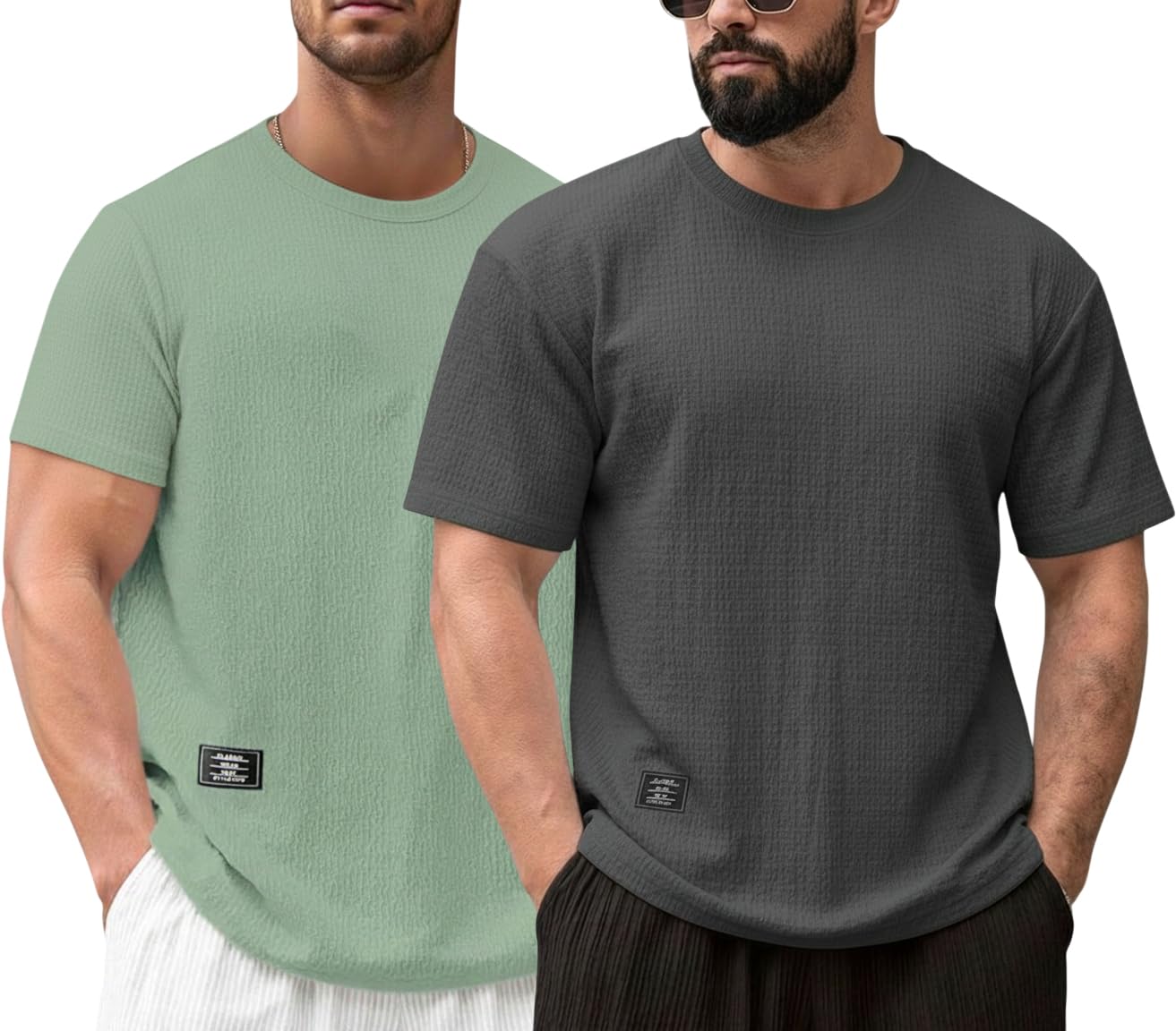 RodZen Men's Polycotton Regular Fit Half Sleeve Texture Print Round Neck T-Shirt - Image 9