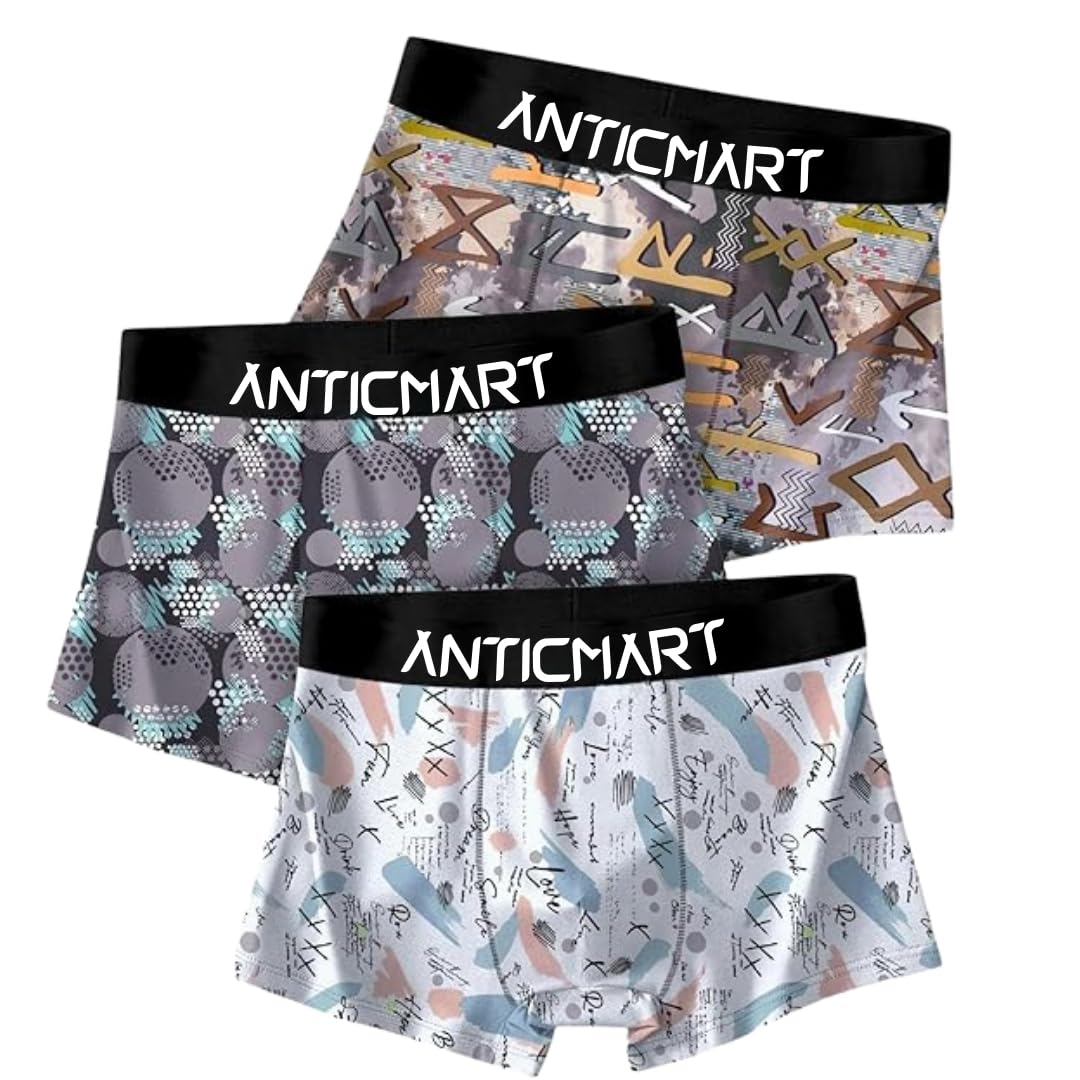 Men's Extra Thin Elastic Ice Silk Underwear – Long, Comfortable, Breathable Boxer Brief Trunks (Pack of 3) - Image 5