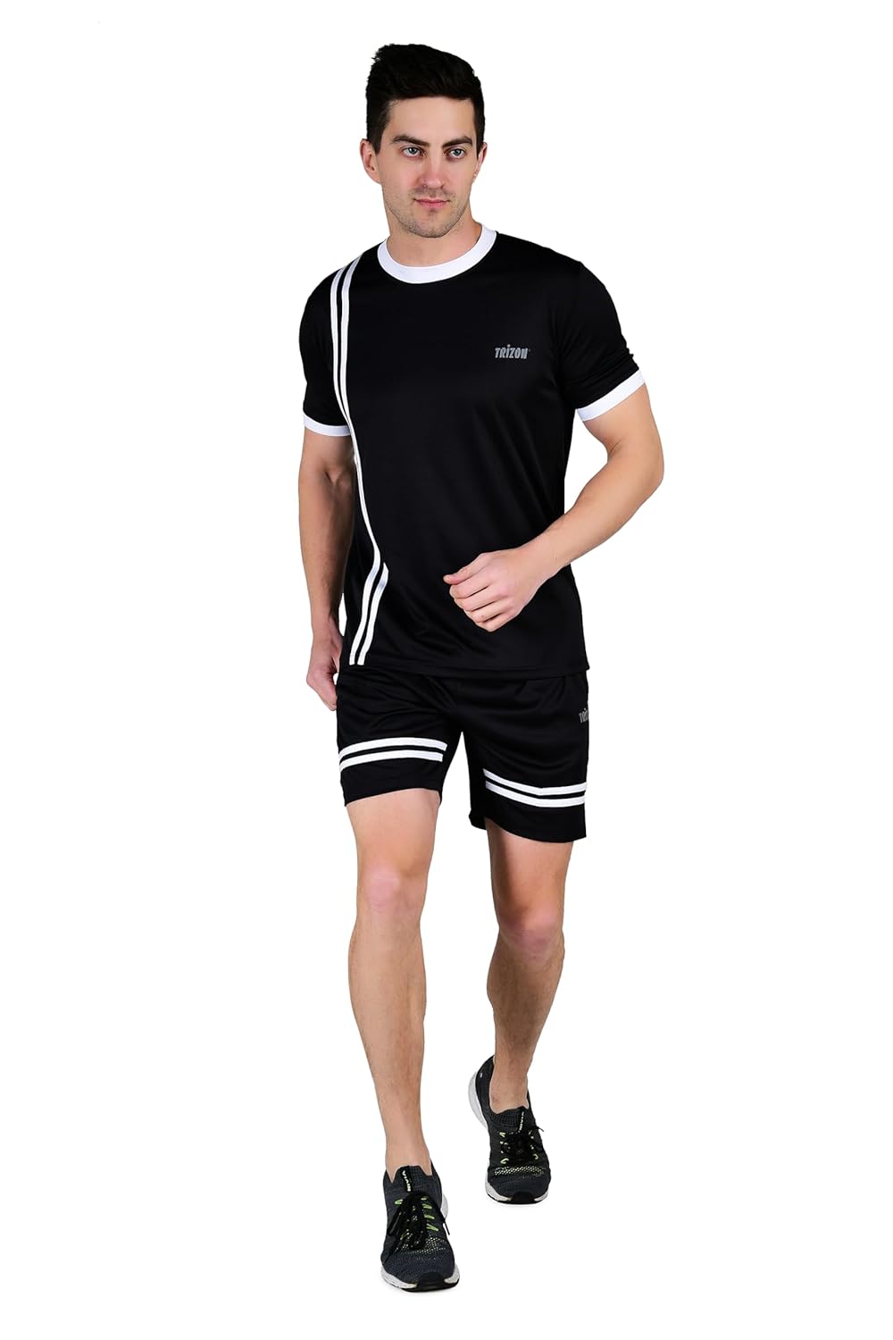 Lycra T-Shirt and Shorts Set for Men,Night Wear for Men,Men's Pyjama Set - Image 2