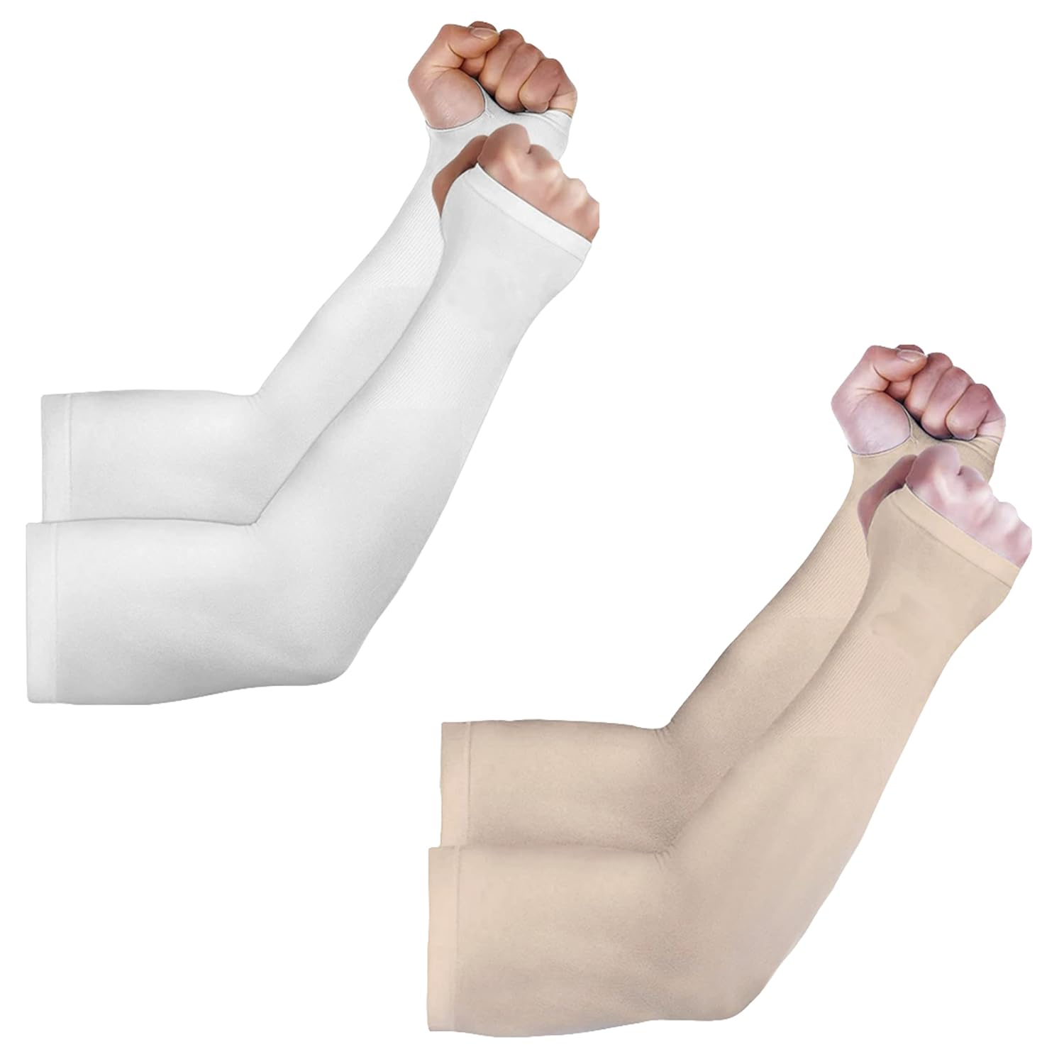 MIZUNA Sun Protection Arm Sleeves Hand gloves For Men & Women,Thumb Holes UPF 50 Arm Cover for Biking,Cricket,Cycling, Golf, Outdoor Sports - Image 7