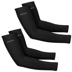 FOVERA UV Sun Protection Arm Sleeves for Men & Women – UPF 50+ Cooling Hand Cover for Biking, Cricket, Driving & Cycling – Seamless Compression Tattoo Cover & Tan Protection Guard