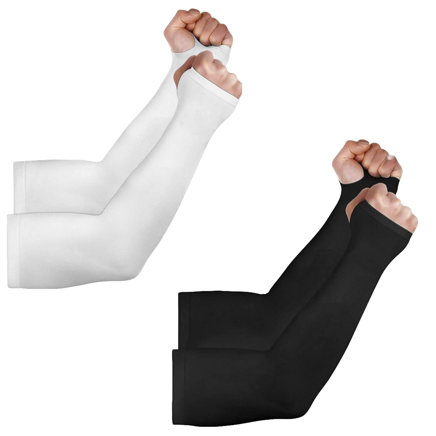 MIZUNA Sun Protection Arm Sleeves Hand gloves For Men & Women,Thumb Holes UPF 50 Arm Cover for Biking,Cricket,Cycling, Golf, Outdoor Sports - Image 4