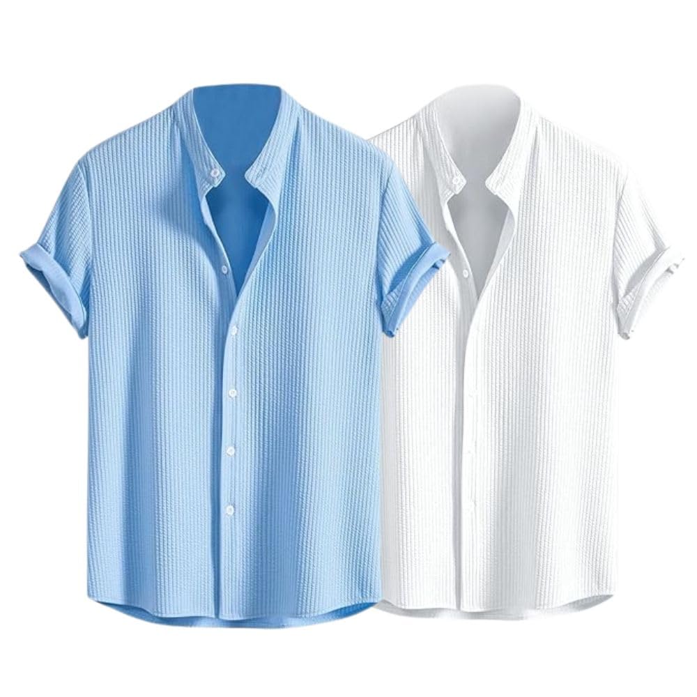 GRECIILOOKS Men's Polycotton Regular Fit Casual Shirt | Stylish | Printed | Solid | Short Sleeve | Trendy (Available in Plus Size) - Image 4