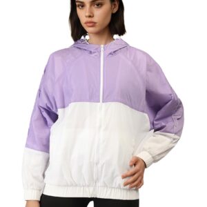 CHKOKKO Sunscreen Jacket for Women Hooded Zipper Sports Jacket | UV Protection | Sun Protective | Lightweight Water Resistant | Riding Biker | Outdoor Travel Gym Running