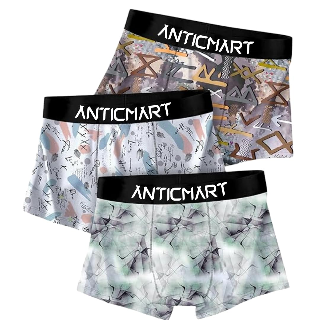 Men's Extra Thin Elastic Ice Silk Underwear – Long, Comfortable, Breathable Boxer Brief Trunks (Pack of 3) - Image 7