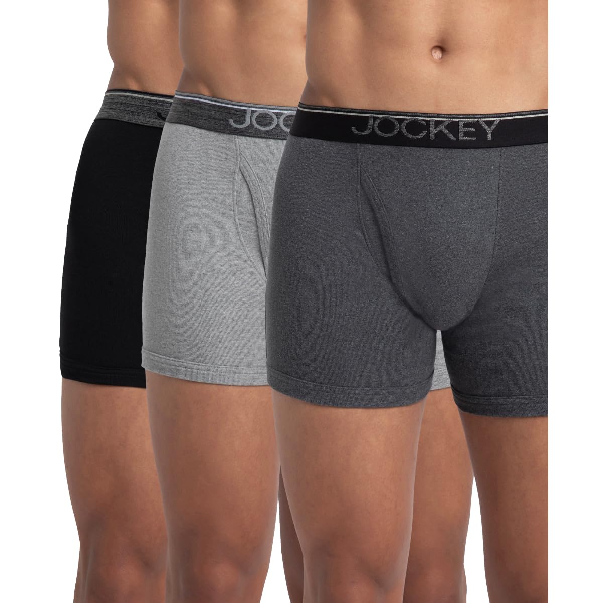 Jockey 8009 Men's Super Combed Cotton Rib Solid Boxer Brief with Ultrasoft Waistband (Pack of 3) - Image 6