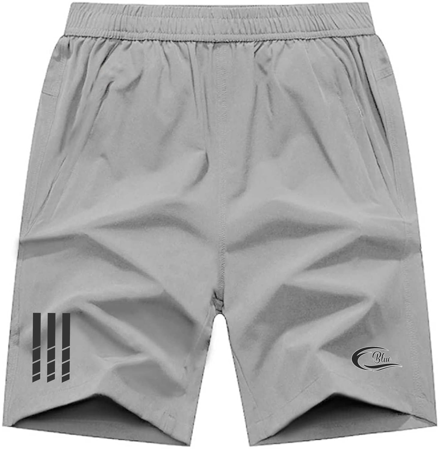 CBlue Men's Outdoor Quick Dry Lightweight Sports Shorts with 2 Zipper Pockets, Breathable Hiking Running Gym Workout Athletic Shorts - Image 3