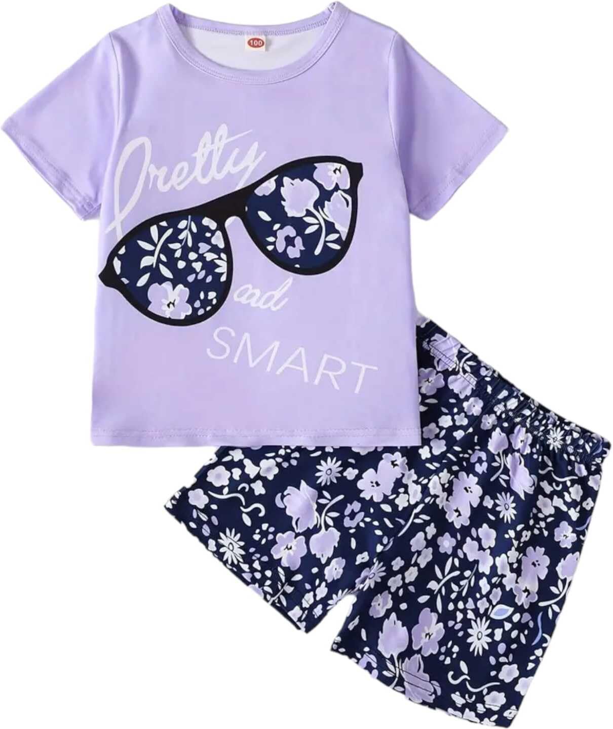 Girl Cotton Material Graphic Print Pink Color Casual T-shirt And Short - Image 2