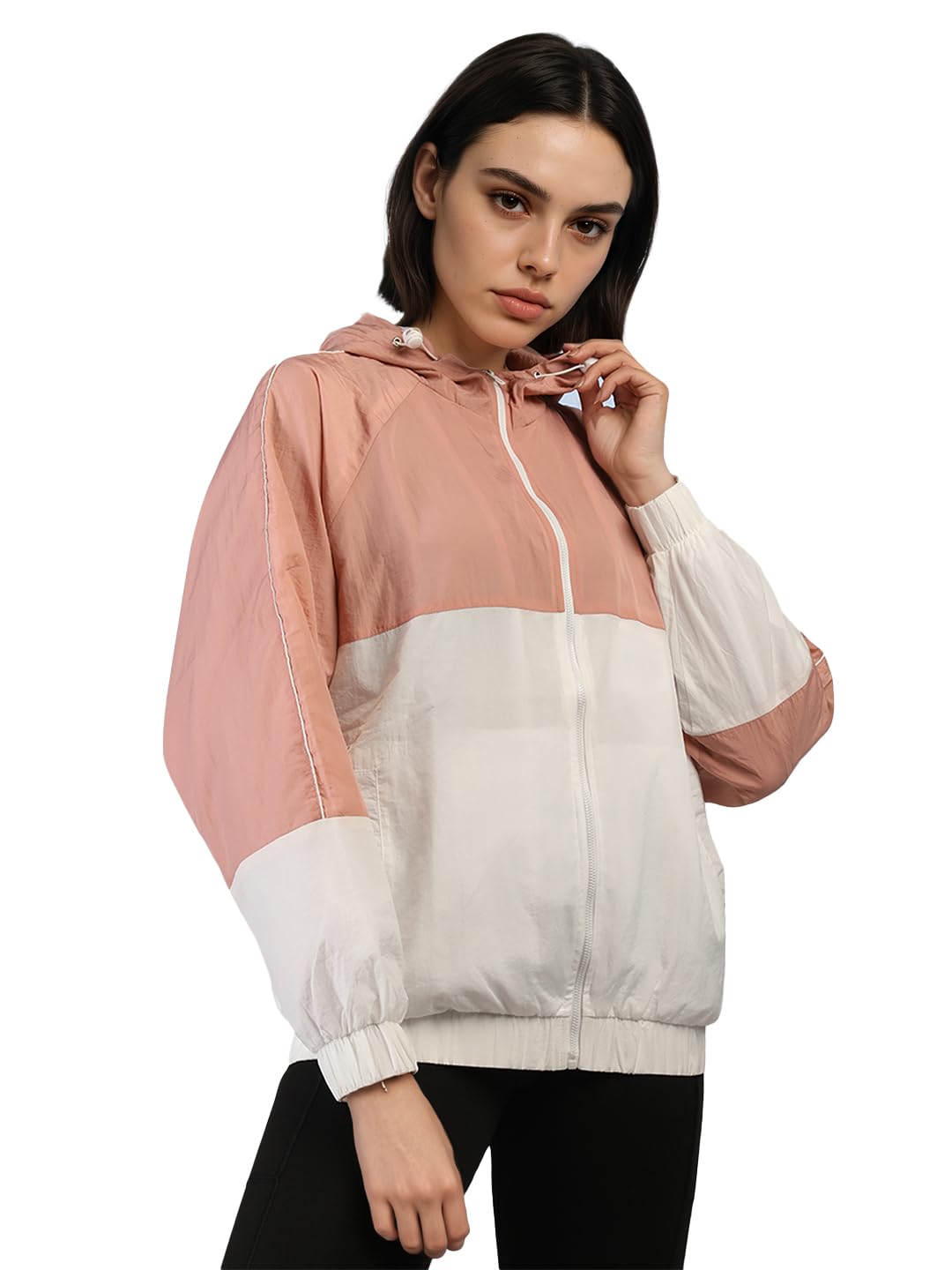 CHKOKKO Sunscreen Jacket for Women Hooded Zipper Sports Jacket | UV Protection | Sun Protective | Lightweight Water Resistant | Riding Biker | Outdoor Travel Gym Running - Image 6