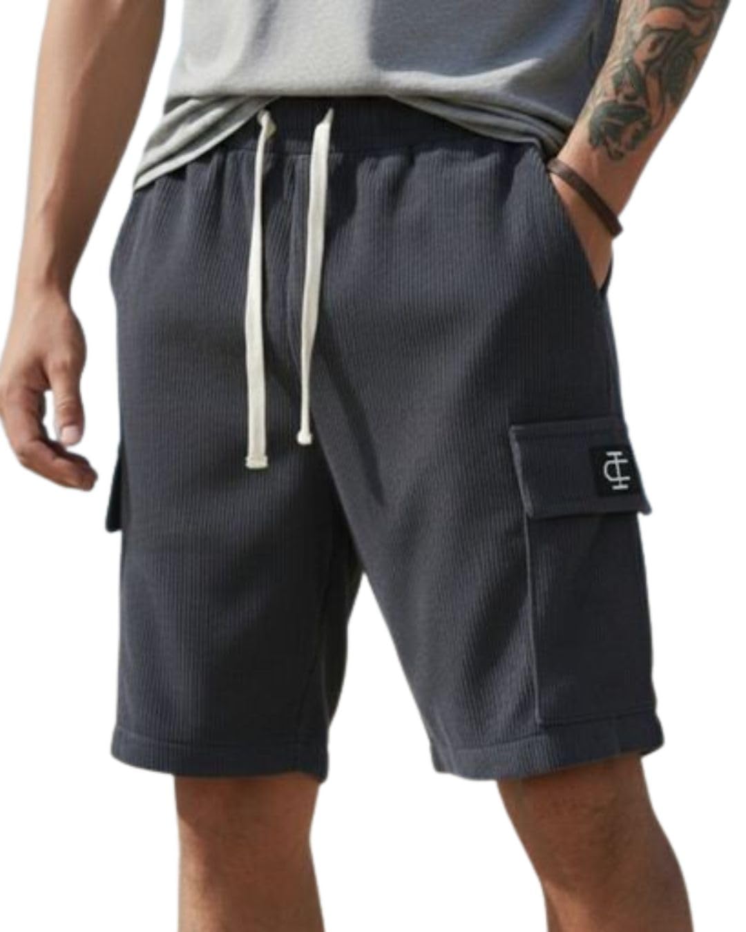 INDICLUB Men's Athletic Performance Shorts,Casual Everyday Wear, Comfortable Drawstring Style - Image 7
