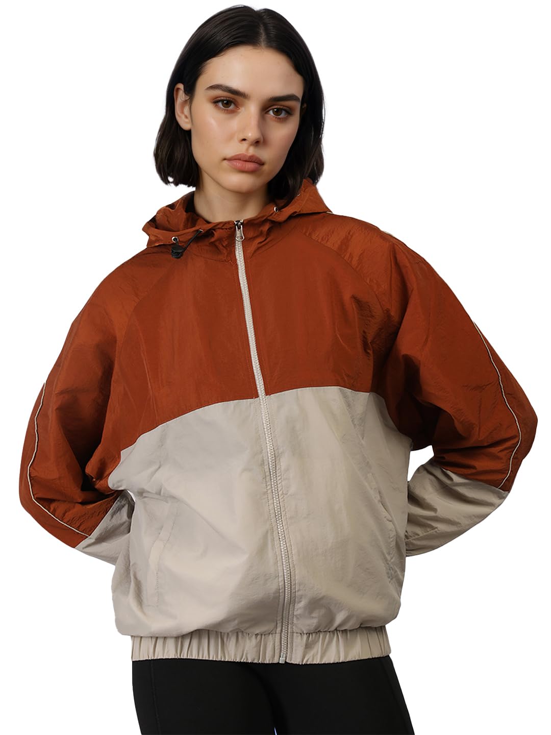 CHKOKKO Sunscreen Jacket for Women Hooded Zipper Sports Jacket | UV Protection | Sun Protective | Lightweight Water Resistant | Riding Biker | Outdoor Travel Gym Running - Image 8