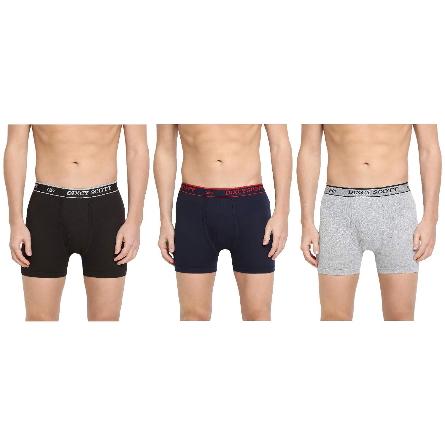 Dixcy Scott Originals Men 100% Combed Cotton Long Trunk (Pack of 3) (Assorted) - Image 12