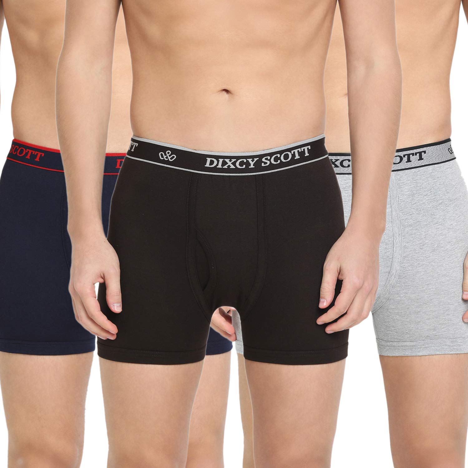Dixcy Scott Originals Men 100% Combed Cotton Long Trunk (Pack of 3) (Assorted) - Image 4