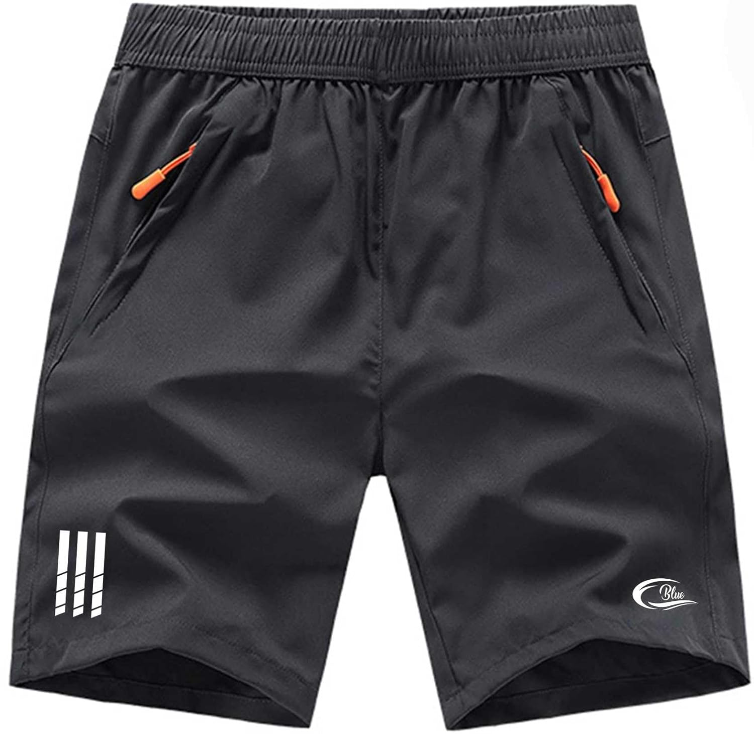 CBlue Men's Outdoor Quick Dry Lightweight Sports Shorts with 2 Zipper Pockets, Breathable Hiking Running Gym Workout Athletic Shorts - Image 6