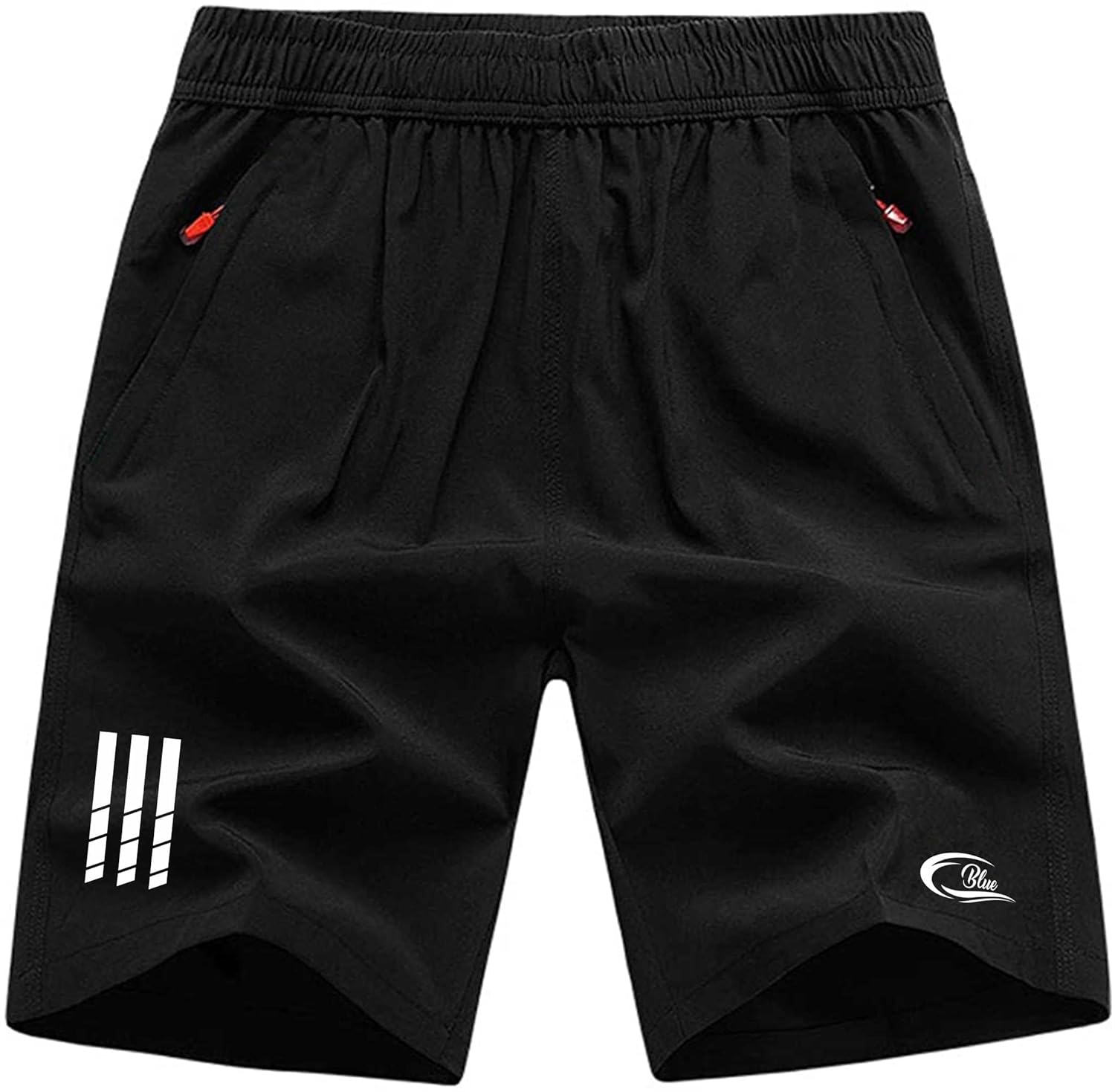 CBlue Men's Outdoor Quick Dry Lightweight Sports Shorts with 2 Zipper Pockets, Breathable Hiking Running Gym Workout Athletic Shorts - Image 5