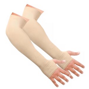 SNMMIFER UV Protection Arm Sleeves with Thumb Holes, Nylon Sun Protection Hand Cover for Running and Cycling, Unisex