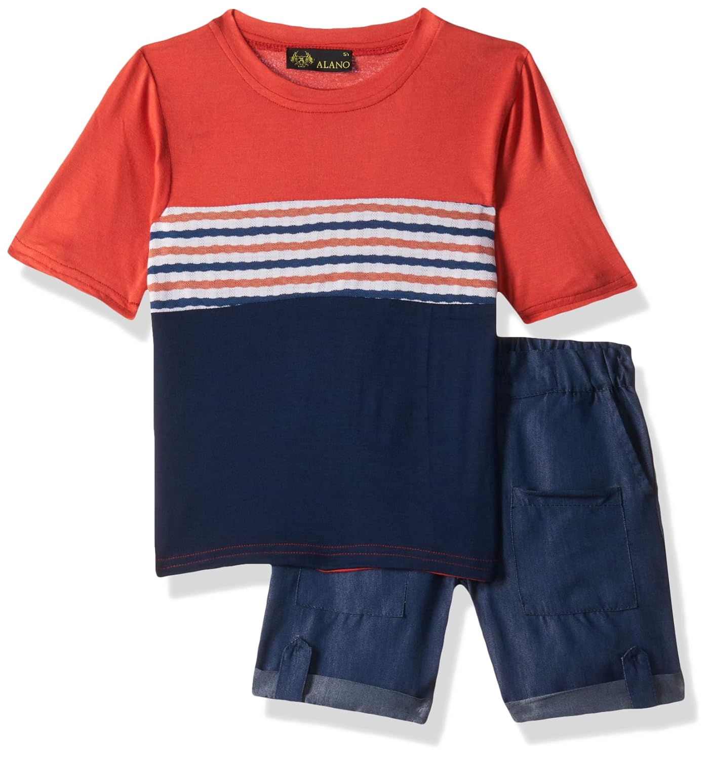 Alano Boy's Half Sleeves T-Shirt & Shorts Summer Coordinated Sets for Boys - Image 9