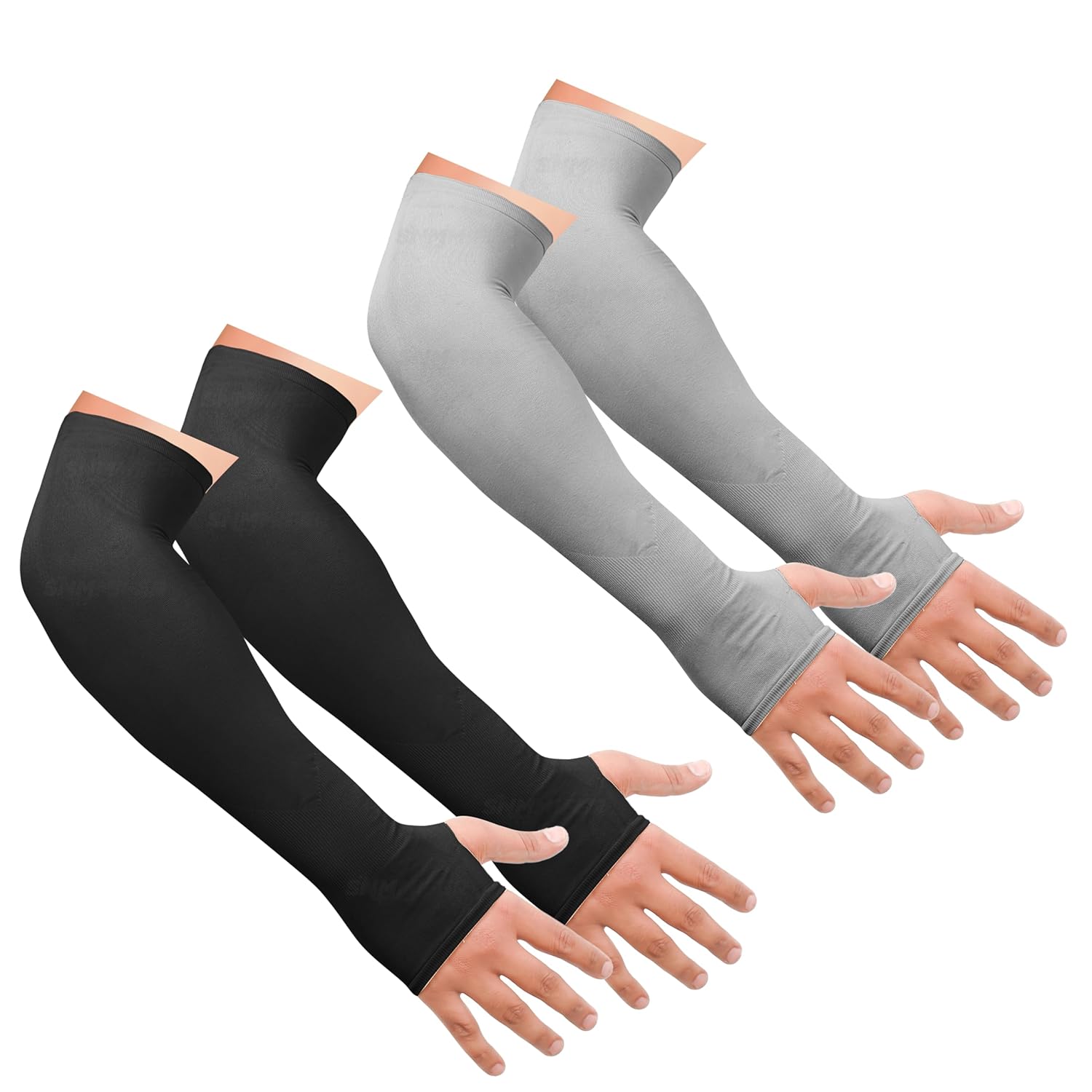 SNMMIFER UV Protection Arm Sleeves with Thumb Holes, Nylon Sun Protection Hand Cover for Running and Cycling, Unisex - Image 7