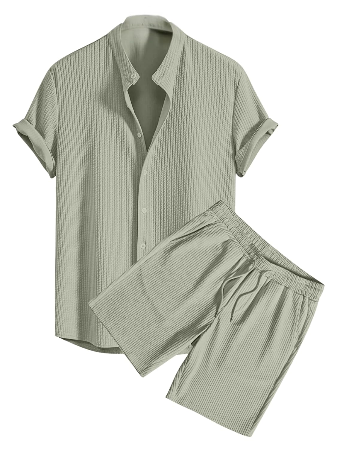 GRECIILOOKS Co-ord Set for Men Solid POLY LYCRA BLEND T-Shirt & Shorts Nightwear Set | Summer Loungewear, Beachwear & Night Suit for Daily Comfort - Image 7