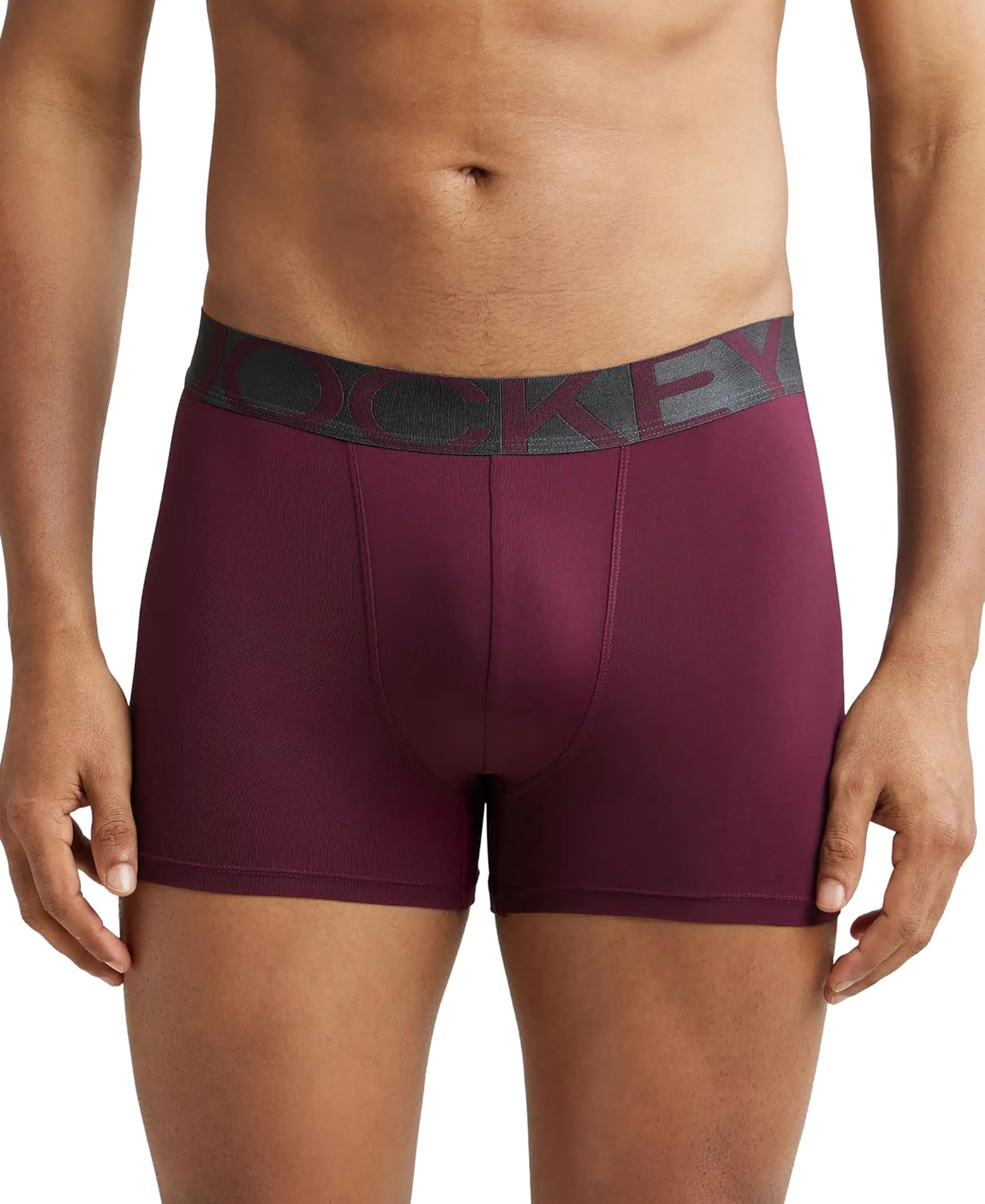 Jockey IC28 Men's Tactel Microfiber Elastane Stretch Solid Trunk with Moisture Move Treatment - Image 3