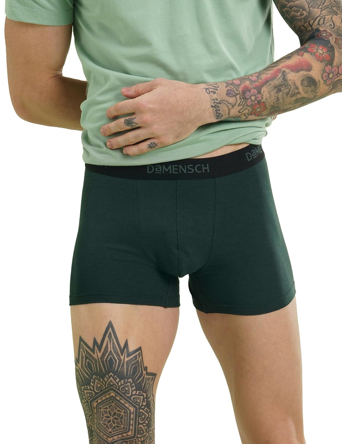 DAMENSCH Men Solid Anti-Odour Peppermint Finish, Ultra Soft with Premium Shine EPP Classic Trunks - Image 9
