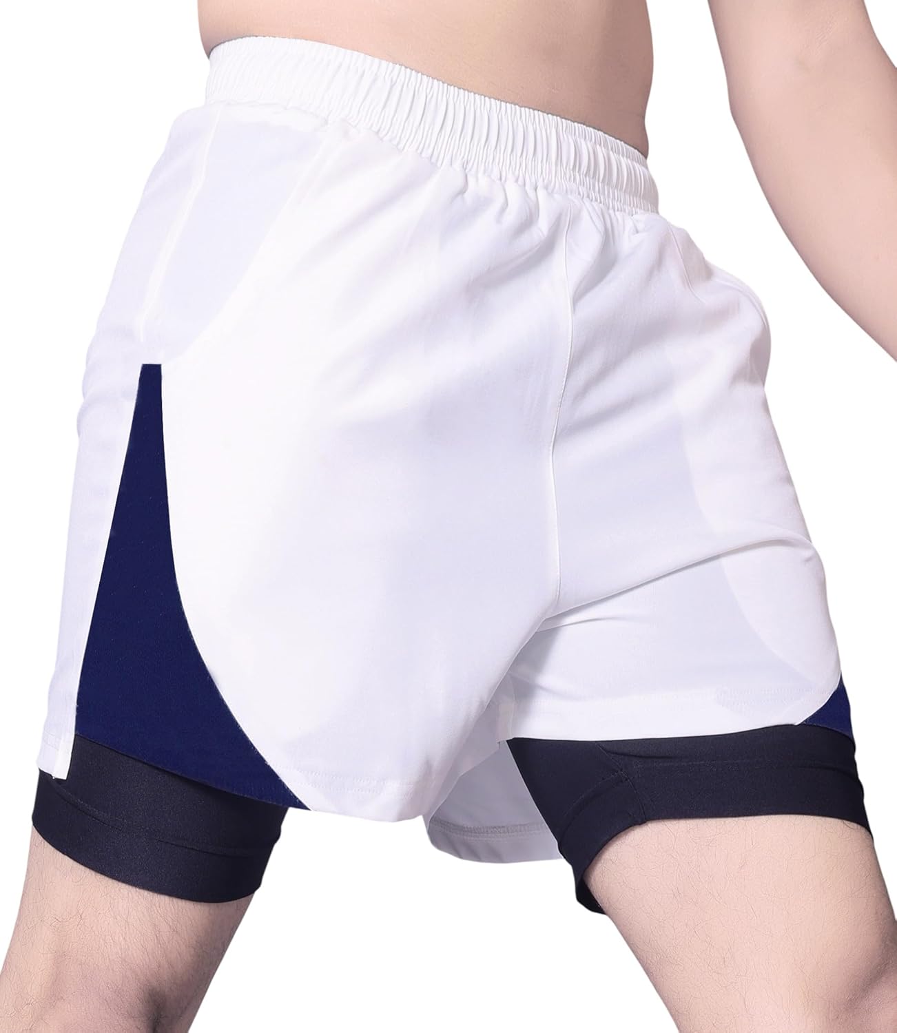RynoGear Men's 2 in 1 Quick Dry Shorts with Liner and Towel Loop Gym & Running Shorts for Men with Inner Phone Pocket - Image 2