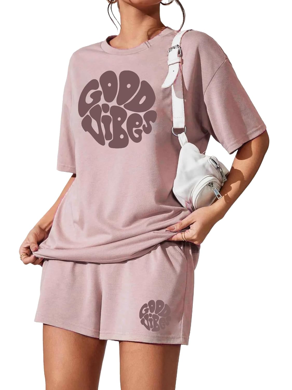 KSHS Women Cotton Night Suit Top & Shorts Set | Loose Fit Printed Nightwear Co Ord Set Stylish Western | Soft Breathable Sleepwear Shorts with Pocket for Women - Image 7