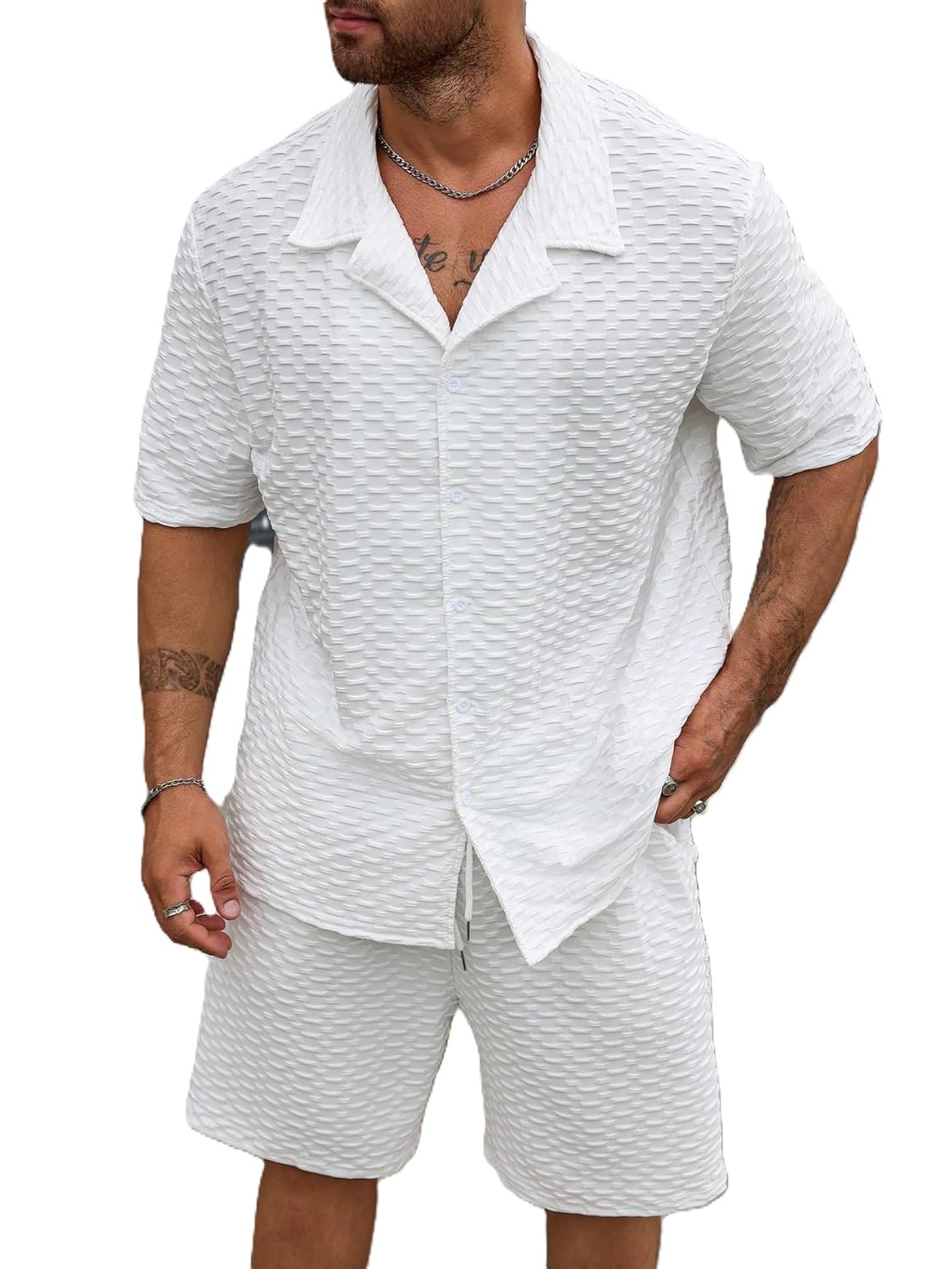 Men's T-Shirt and Shorts Set | Top & Shorts Night Suits Set | Night Wear for Men - Image 3