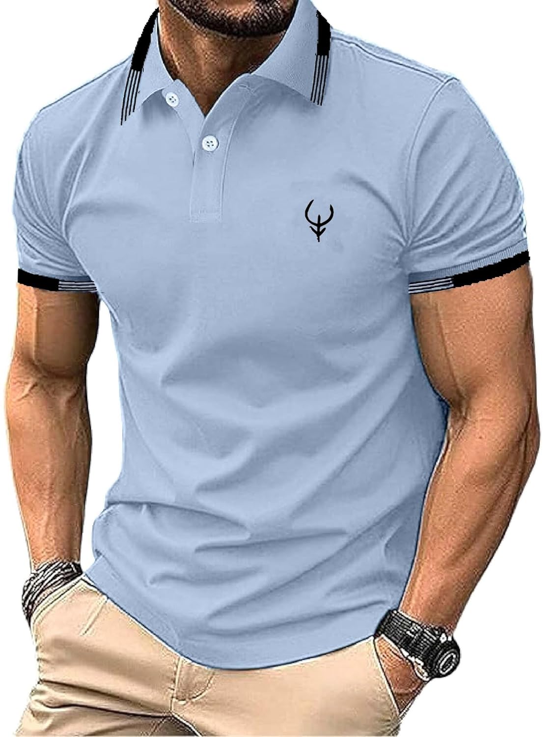 Lymio Polo T Shirt for Men || T Shirt for Man || Collar T Shirt Style Men (Packs Also Available) (Polo-40-43) - Image 5