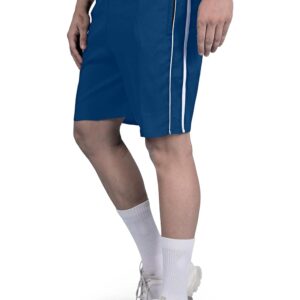 Seemoo Men's Lightweight Athletic Shorts with Side Stripe & Zipper Pocket – Breathable Casual Summer Sports Shorts
