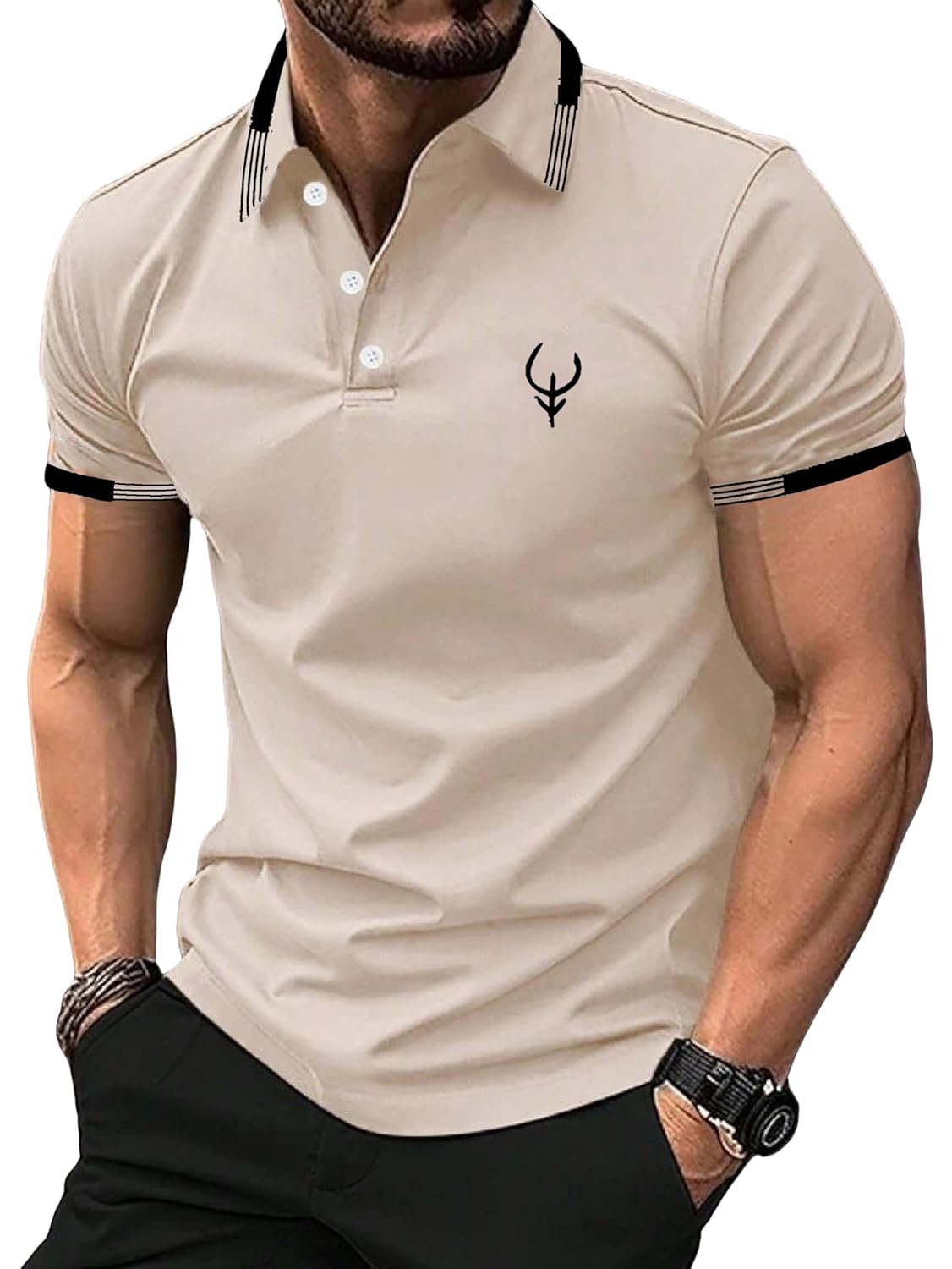 Lymio Polo T Shirt for Men || T Shirt for Man || Collar T Shirt Style Men (Packs Also Available) (Polo-40-43) - Image 4
