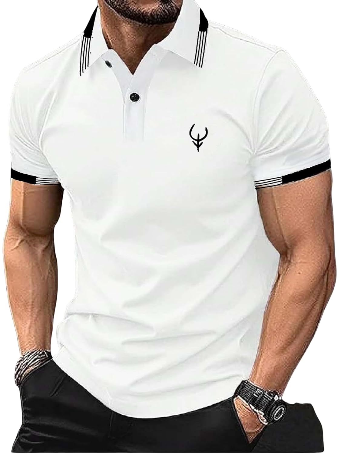Lymio Polo T Shirt for Men || T Shirt for Man || Collar T Shirt Style Men (Packs Also Available) (Polo-40-43) - Image 3