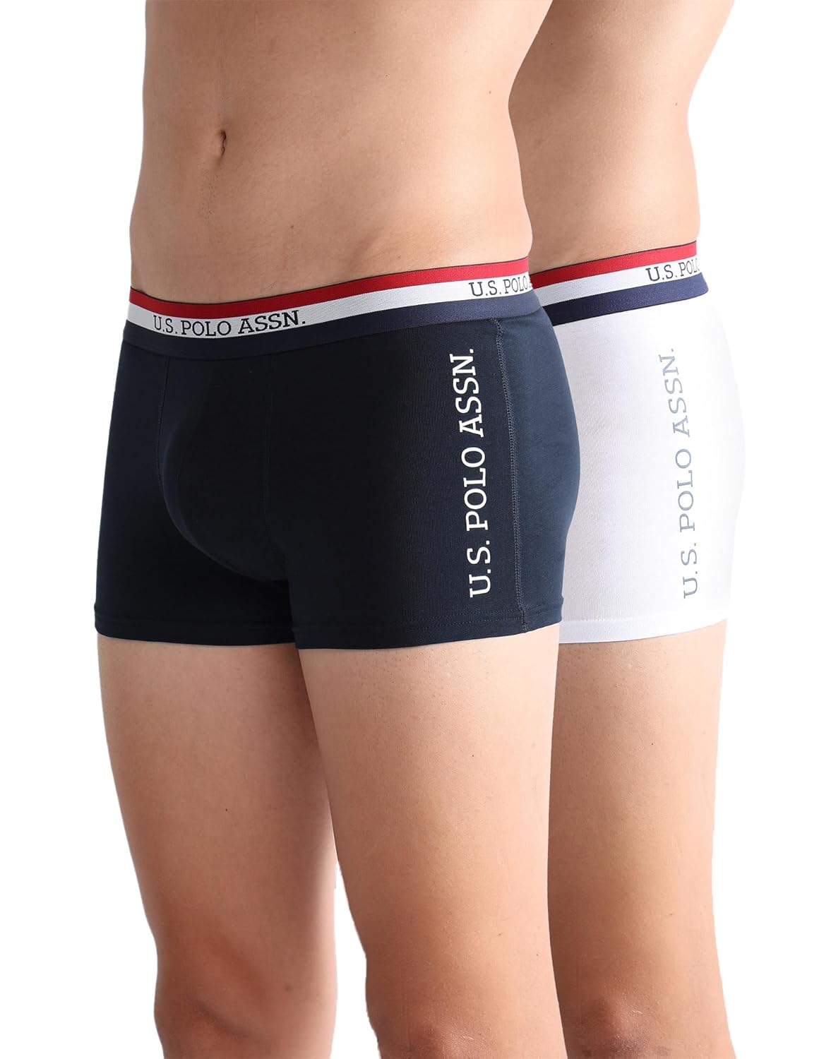 U.S. Polo ASSN. Mens ET002 Anti Microbial Branded Stretch Cotton Underwear Trunk -Pack of 1