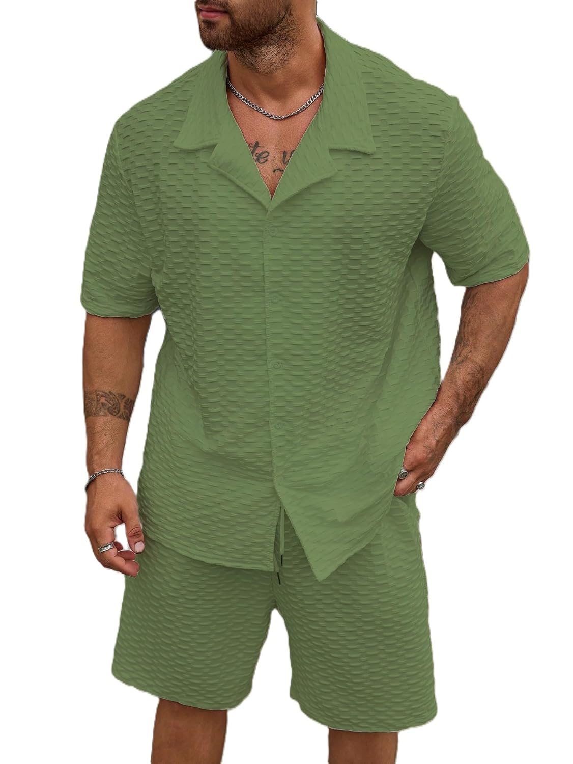 Men's T-Shirt and Shorts Set | Top & Shorts Night Suits Set | Night Wear for Men - Image 4
