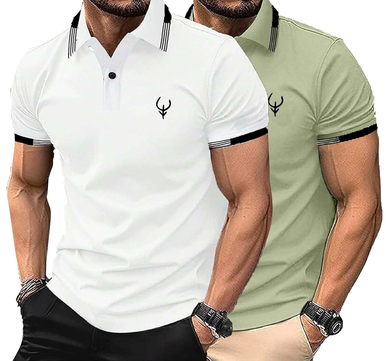 Lymio Polo T Shirt for Men || T Shirt for Man || Collar T Shirt Style Men (Packs Also Available) (Polo-40-43) - Image 2