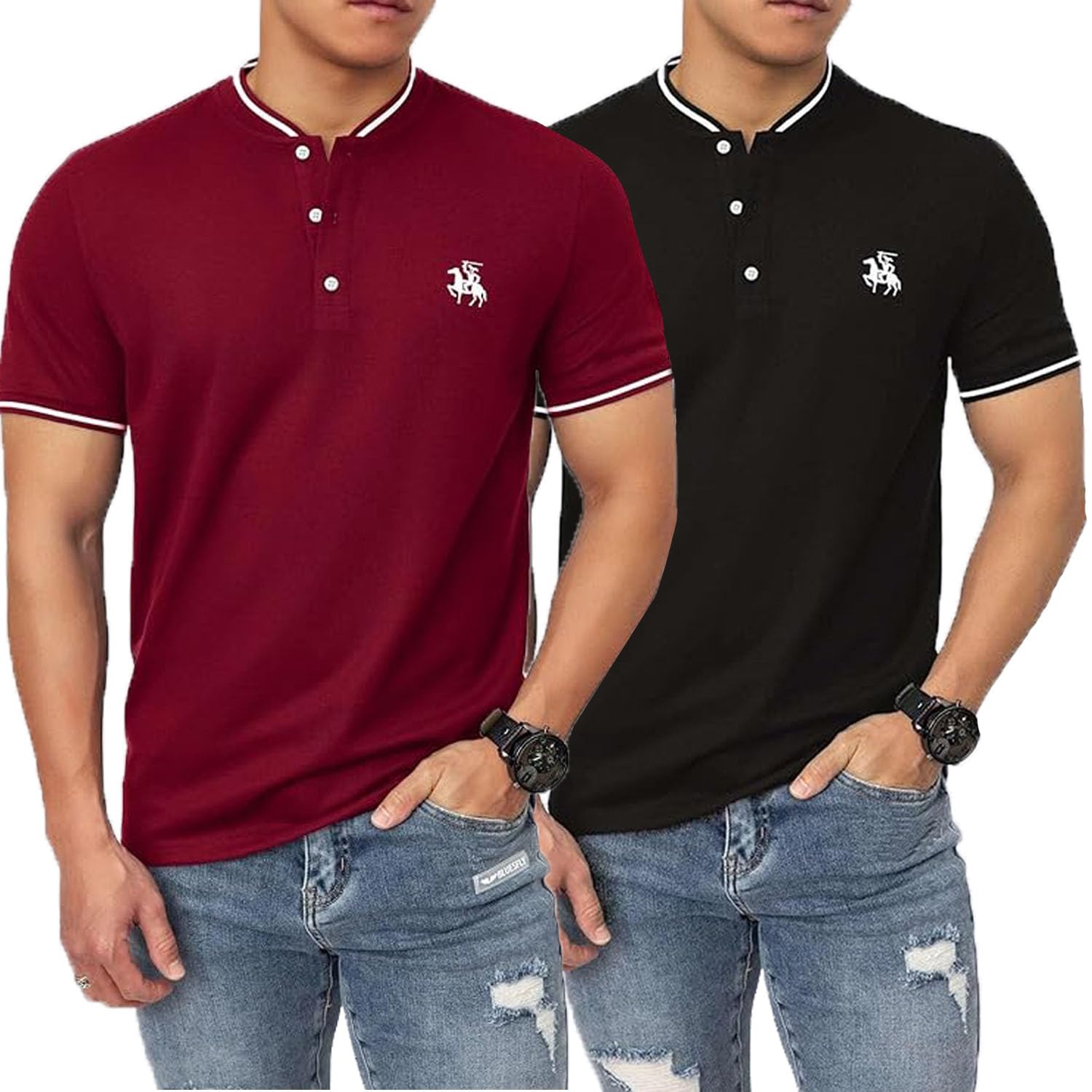 Lymio Polo T Shirt for Men || T Shirt for Man || Collar T Shirt Style Men (Packs Also Available) (Polo-06-10) - Image 2