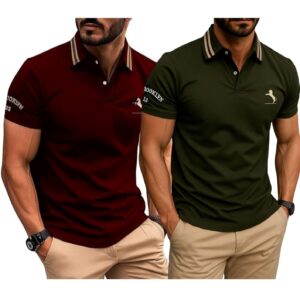 GRECIILOOKS Polo T-Shirt for Men – Cotton Short Sleeve Regular Fit Tee | Perfect for Golf, Travel & Outdoor Casual Look (Available in Plus Size)
