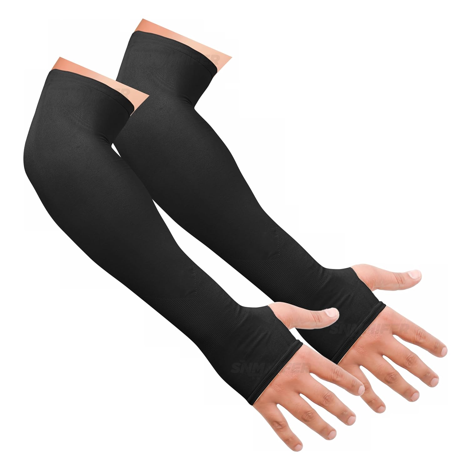 SNMMIFER UV Protection Arm Sleeves with Thumb Holes, Nylon Sun Protection Hand Cover for Running and Cycling, Unisex - Image 5