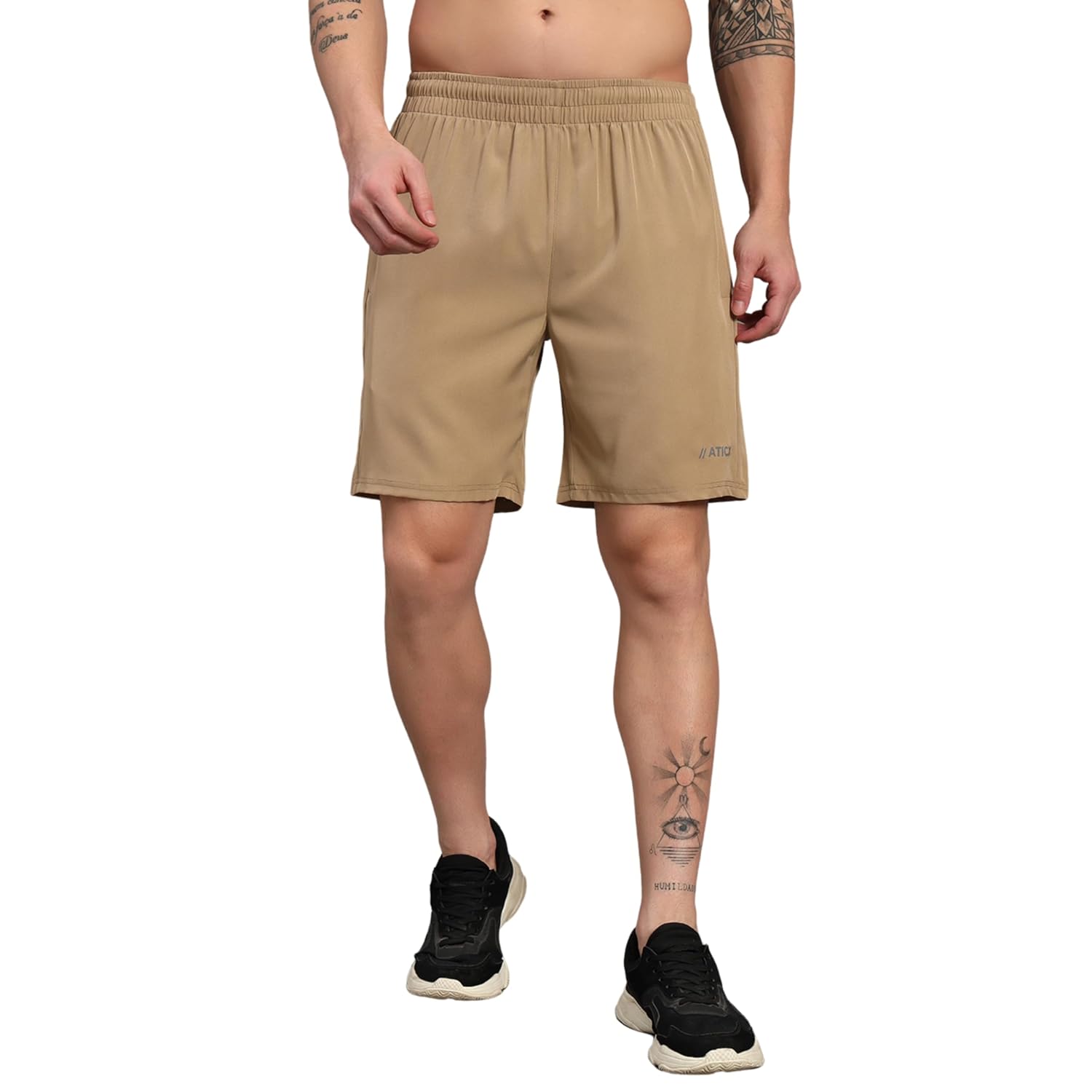 ATICX Polyester Shorts for Men - Quick Dry Lightweight with Zipper Pockets - Gym, Running, Jogging, Training Half Pants for Basketball, Swimming, Badminton, Cycling, Football, Outdoor & Home Wear - Image 18