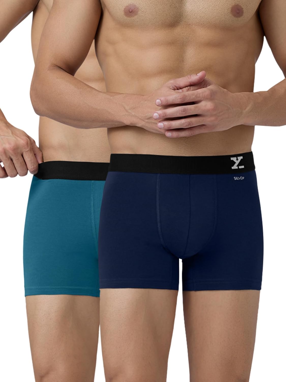 XYXX Men's Aero Super Combed Cotton Regular Fit Solid Antimicrobial Trunks with No Marks Waistband (Pack of 2) - Image 4